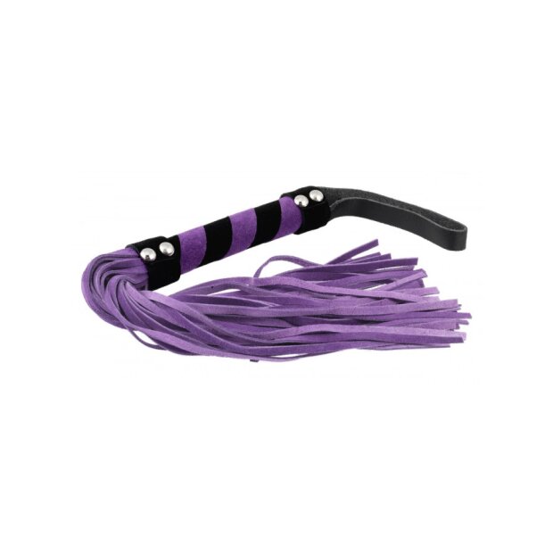 Rimba Fouet avec 36 lanières Violet Noir 50 cm