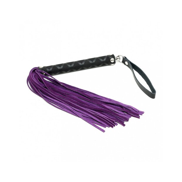Rimba Small Whip with 30 Strands Purple Black 35 cm