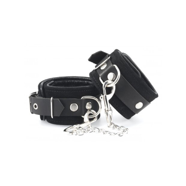 Rimba Menottes de cheville avec mousqueton Noir