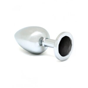 Rimba Anal Plug with Crystal Silver Black Ø 4 cm