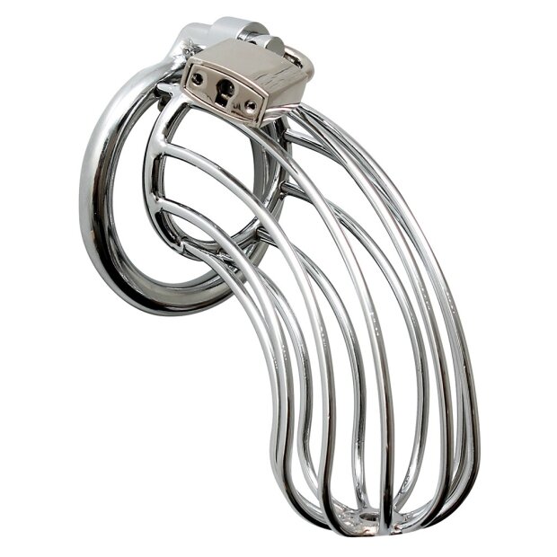 Rimba Penis Cage with Lock Silver 12 cm Ø 4.5 cm