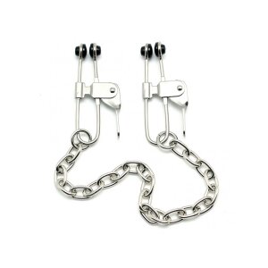 Rimba Pinces à seins avec chaîne Argent