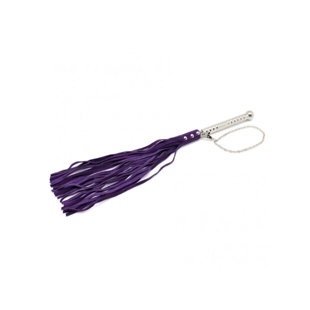 Rimba fouet en cuir violet 52 cm