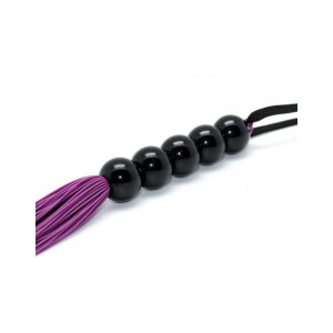 Rimba Flogger en silicone Violet Noir 38 cm