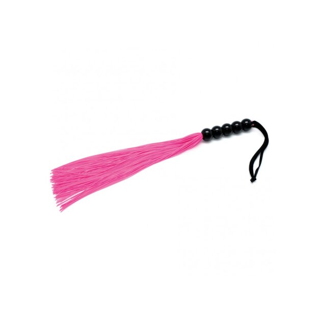 Rimba Flogger en silicone Rose Noir 38 cm
