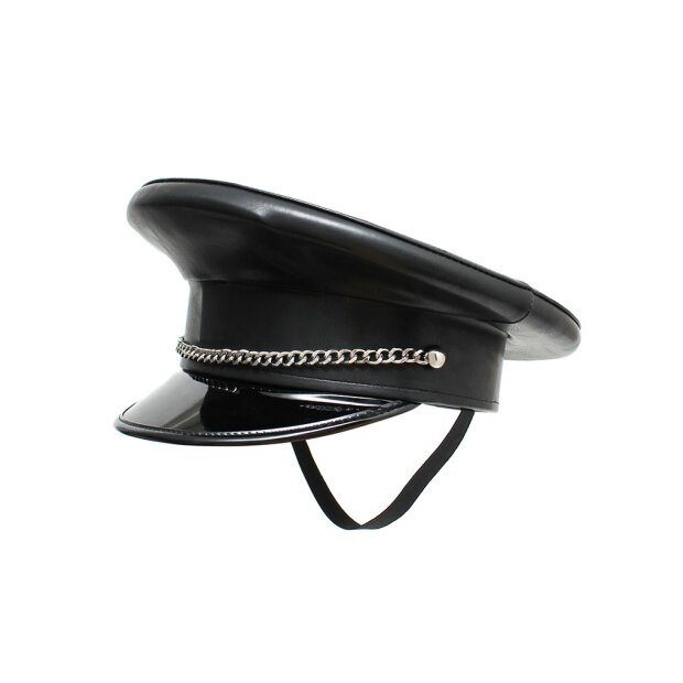 Rimba Casquette de police Noir Argent S-M