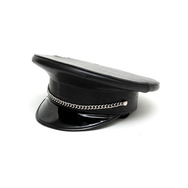 Rimba Casquette de police Noir Argent S-M