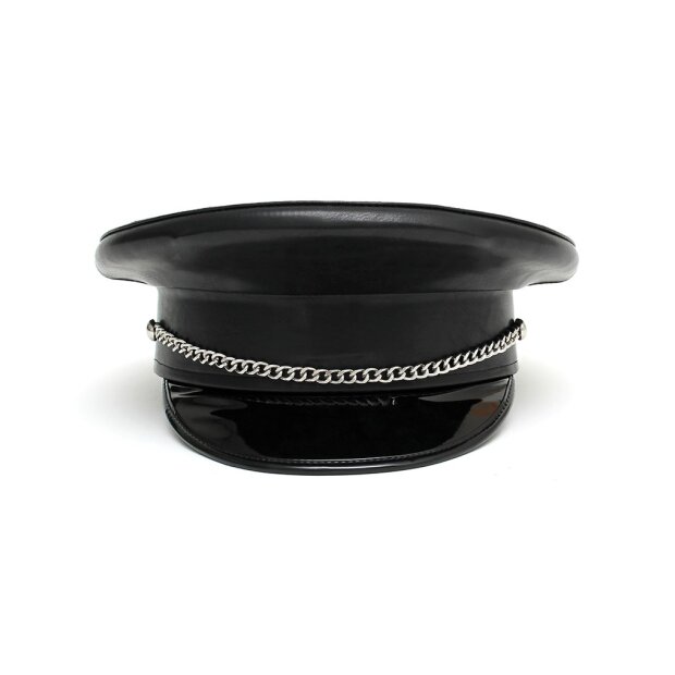 Rimba Casquette de police Noir Argent S-M
