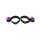 Rimba Soft Bondage Upper Leg to Wrist Cuffs 2-Piece Purple Black