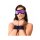 Rimba Menottes de bondage souple avec masque Violet Noir