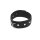 Rimba Leather Collar with D-Ring Black 48–58 cm