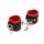 Rimba Menottes rembourrées Luxe Noir Rouge