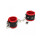 Rimba Menottes de cheville rembourrées avec cadenas Noir Rouge