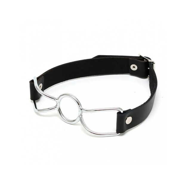 Rimba Mundknebel mit O-Ring Schwarz Silber