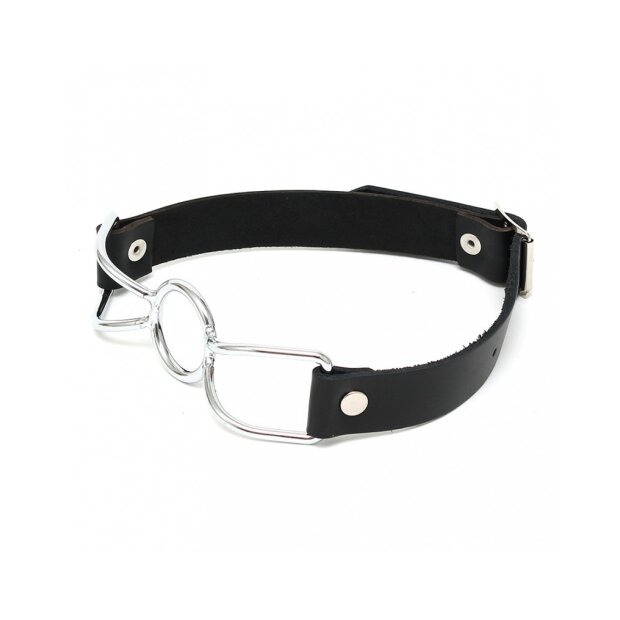 Rimba Mundknebel mit O-Ring Schwarz Silber