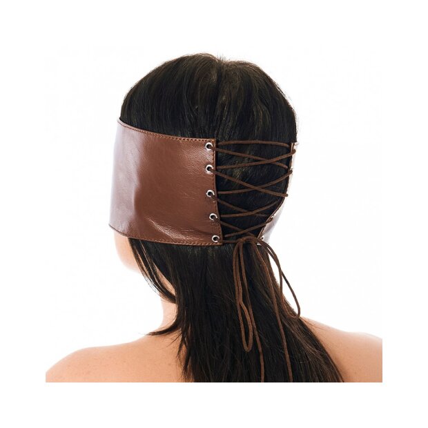 Rimba Bandeau pour les yeux avec ouverture pour le nez Brun