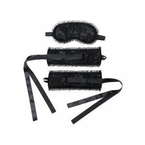 Rimba Menottes effet satin avec masque Noir