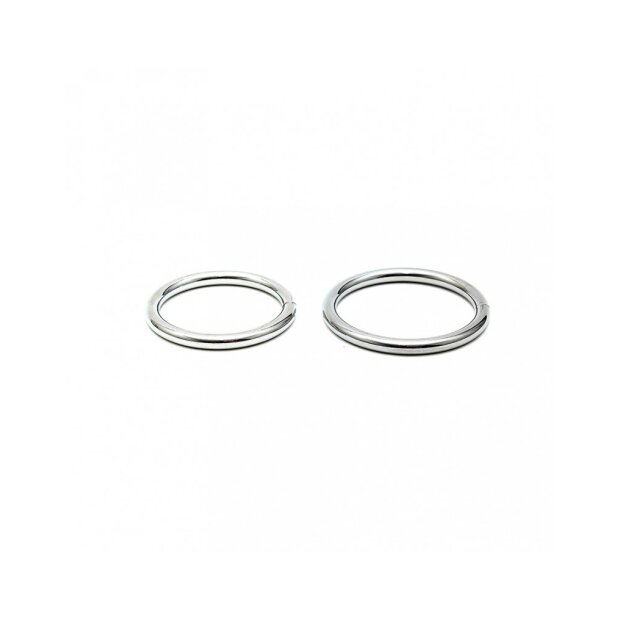 Rimba 2-Piece Metal Cock Ring Set Silver Ø 3.0-3.5 cm