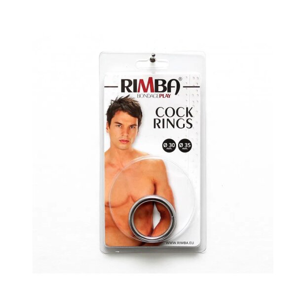 Rimba 2-Piece Metal Cock Ring Set Silver Ø 3.0-3.5 cm