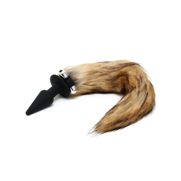 Rimba plug anal en silicone avec queue de renard multicolore Ø 3,5 cm