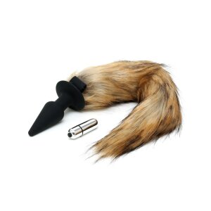 Rimba plug anal en silicone avec queue de renard...
