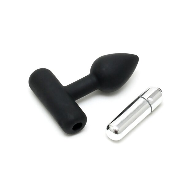 Rimba Mini Analplug mit Vibration Schwarz Ø 2,4 cm