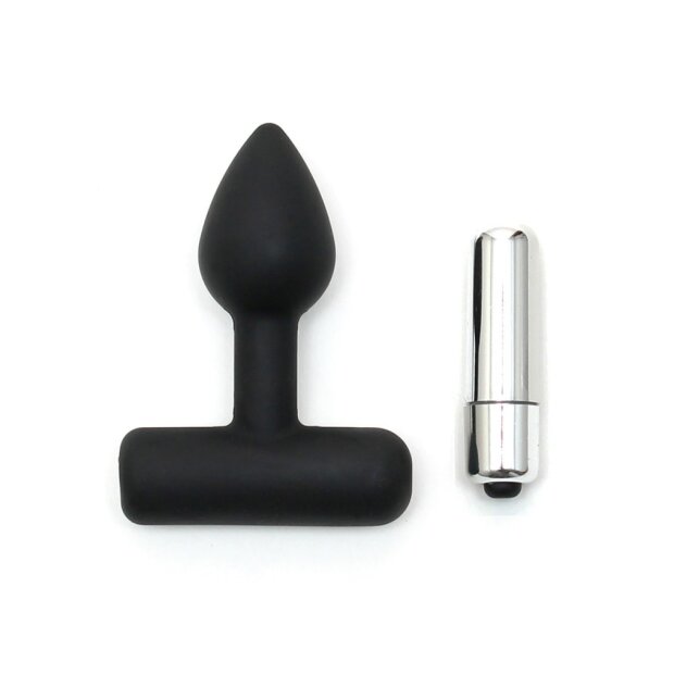 Rimba Mini Analplug mit Vibration Schwarz Ø 2,4 cm