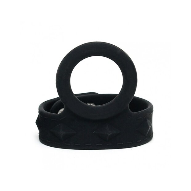 Rimba Penisstrap mit Cockring Schwarz Ø 3,7 cm