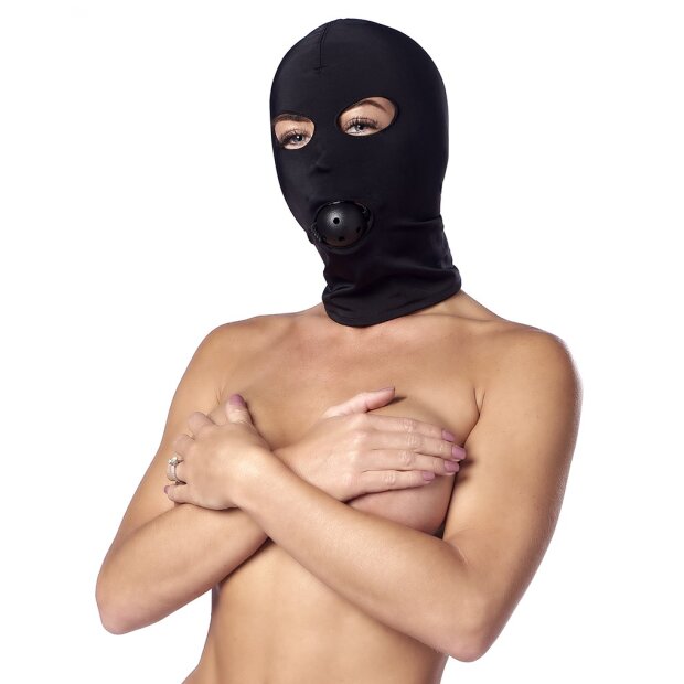 Rimba Elastic Hood with Ball Gag Black Ø 4.5 cm