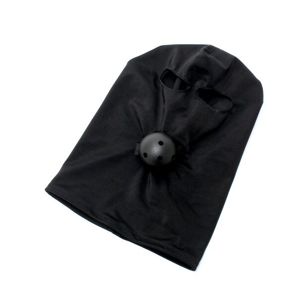 Rimba Elastic Hood with Ball Gag Black Ø 4.5 cm