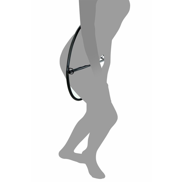 Rimba Restraint Ring with leather cuffs and padlock