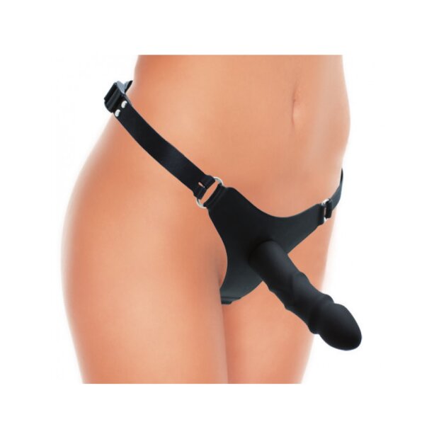 Rimba Godemichet Strap-on avec Harnais Noir 14 cm Ø 3,5 cm