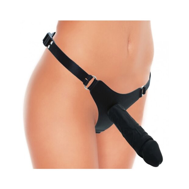 Rimba Strap-On Dildo with Harness Black 20 cm Ø 5 cm