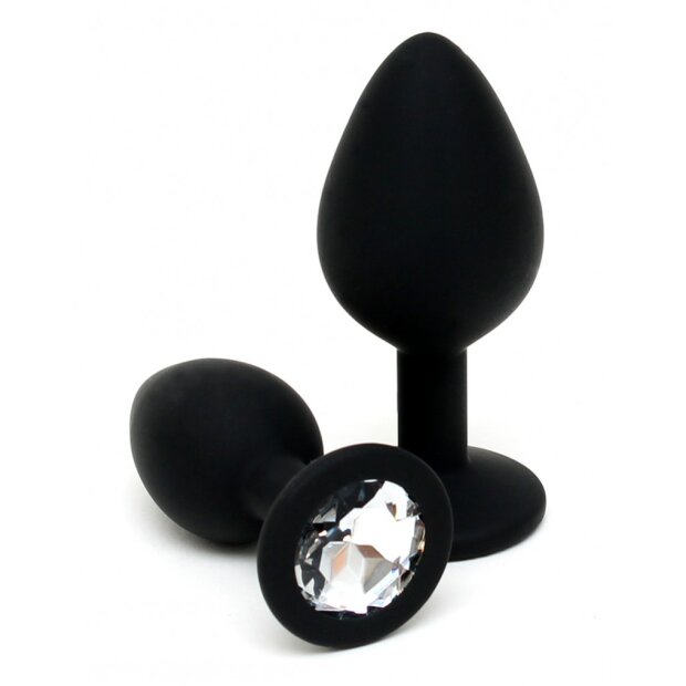Rimba 2-teiliges Buttplug Set Schwarz Ø 2,8-3,8 cm