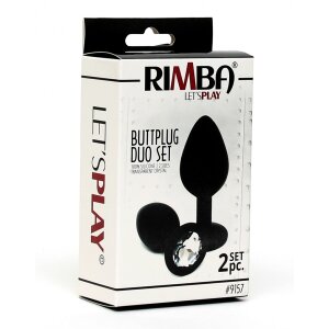 Rimba 2-Piece Butt Plug Set Black Ø 2.8–3.8 cm