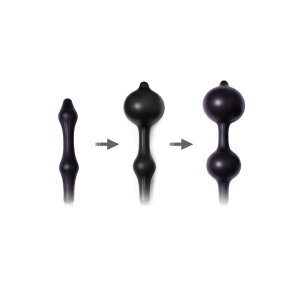 Rimba Latex Play Inflatable Anal Plug Schwarz 22 cm ⌀ 7 cm
