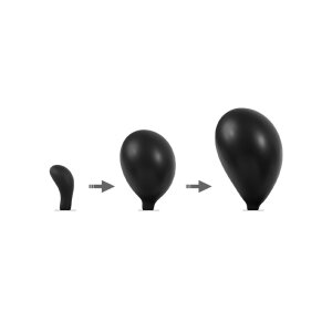 Rimba Latex Play Inflatable Curved Anal Plug Schwarz ⌀...