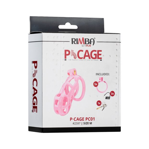 Rimba P-Cage PC01 Cage à Pénis Rose 9,5 cm Ø 3,9 cm