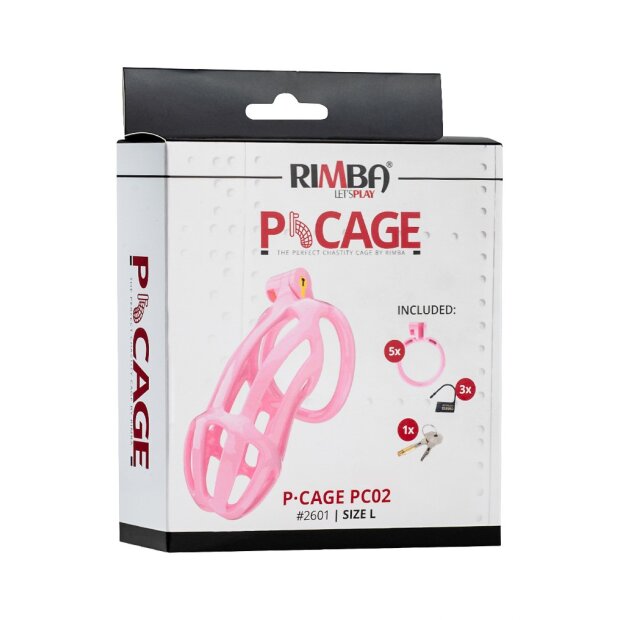 Rimba P-Cage PC02 Cage à Pénis Rose 10,5 cm Ø 3,9 cm