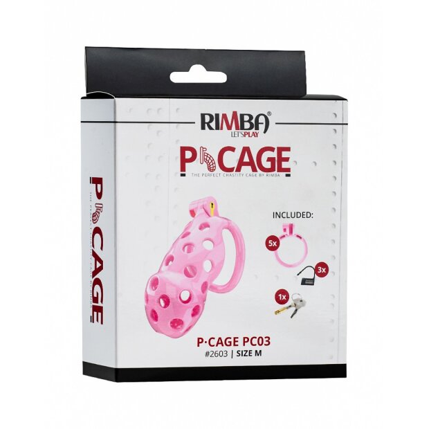 Rimba P-Cage PC03 Cage à Pénis Rose 9,5 cm Ø 3,9 cm