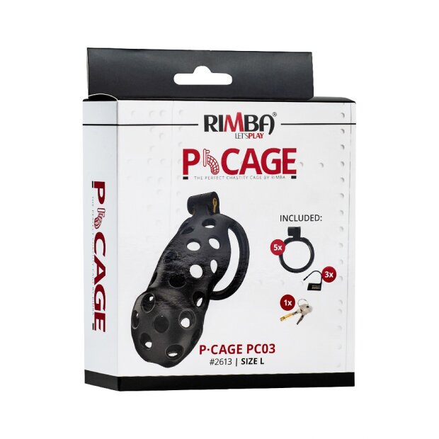 Rimba P-Cage PC03 Peniskäfig Schwarz 10,5 cm Ø 3,9 cm