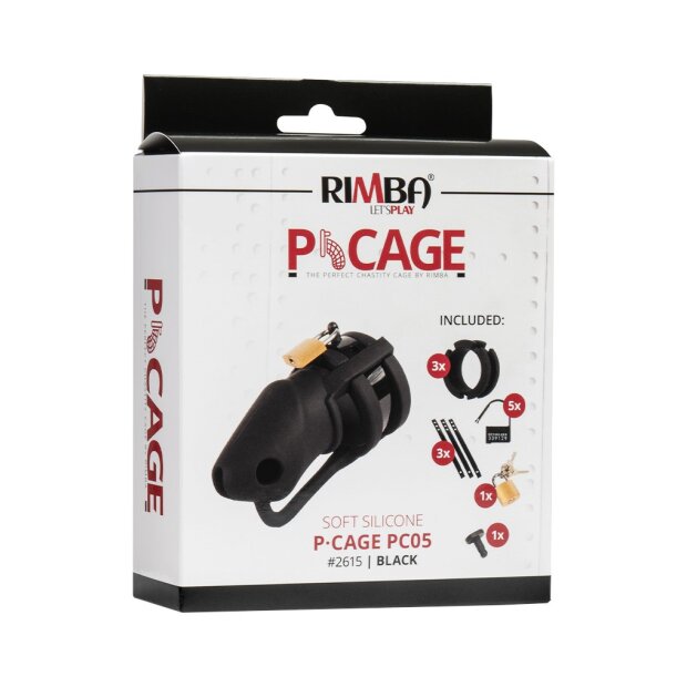 Rimba PC05 Cage de Chasteté pour Pénis Noir 11,6 cm