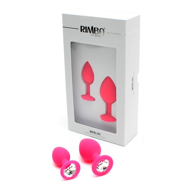 Rimba Berlin Bling Buttplug 2-teiliges Set Pink Ø 3,8 cm