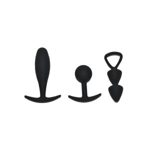 Rimba Toys - Basel - Set of Butt Plugs Size S - Black