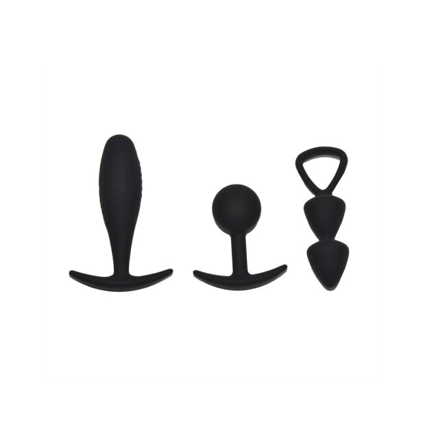 Rimba Basel Set of Butt Plugs Medium Analplugs Schwarz 3 Teilig