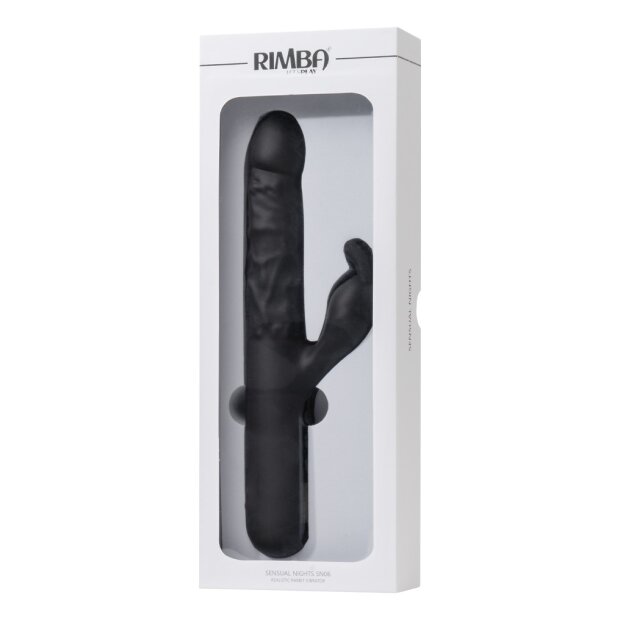 Rimba Toys - Sensual Nights SN06 - Realistic Rabbit Vibrator - Black
