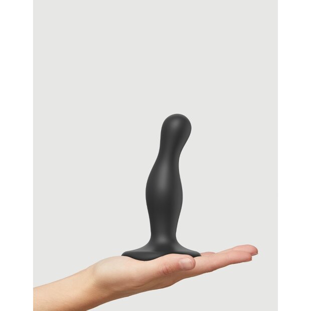 Strap-On-Me - Dildo Plug Curvy Size S - Black - 14 cm