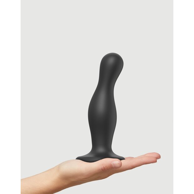 Strap-On-Me - Dildo Plug Curvy Size L - Black - 16.5 cm