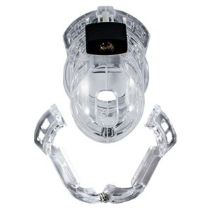 The vise chastity cage with padlock transparent
