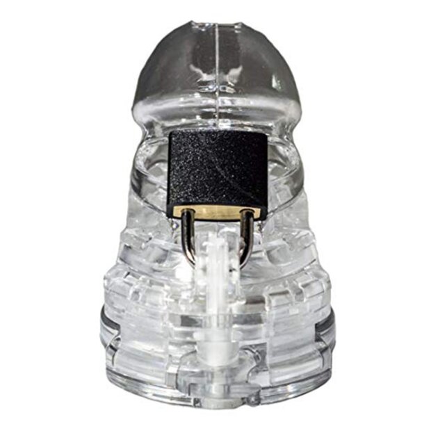 The Vice cage de chasteté avec cadenas transparent